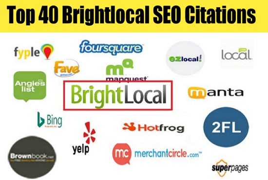 Gig Preview - Do top local SEO citations from brightlocal and yext list