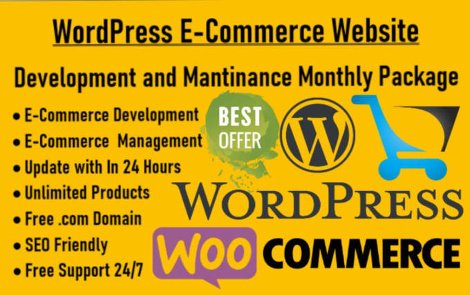 Gig Preview - Wordpress business and ecommerce website development