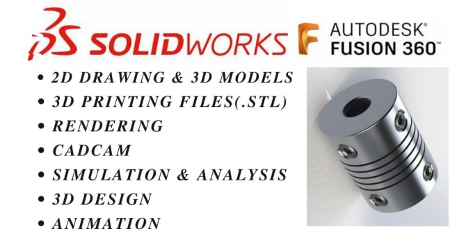 Bestseller - do product design, 3d cad design and 3d modelling using fusion 360 nd solidworks