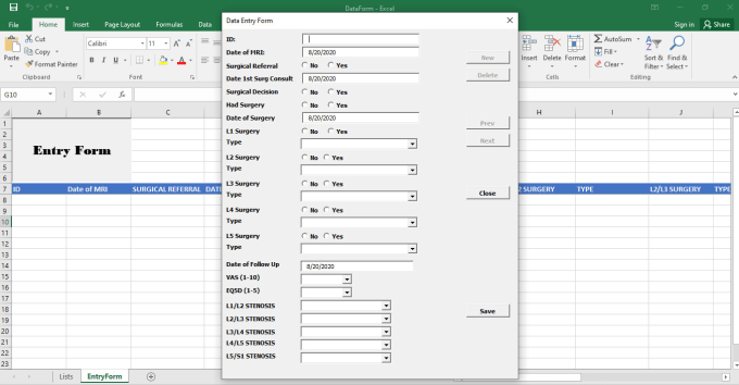 Gig Preview - Create data entry , user forms in excel