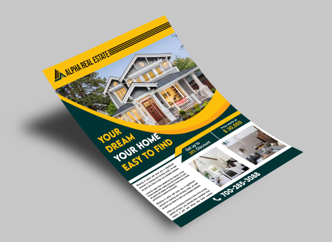 Gig Preview - Design real estate flyer, brochure and amazon thank you card or product insert