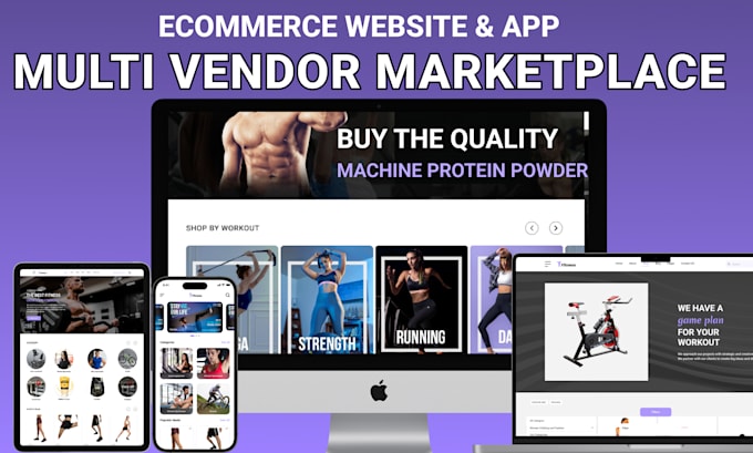 Gig Preview - Build ecommerce website marketplace with application