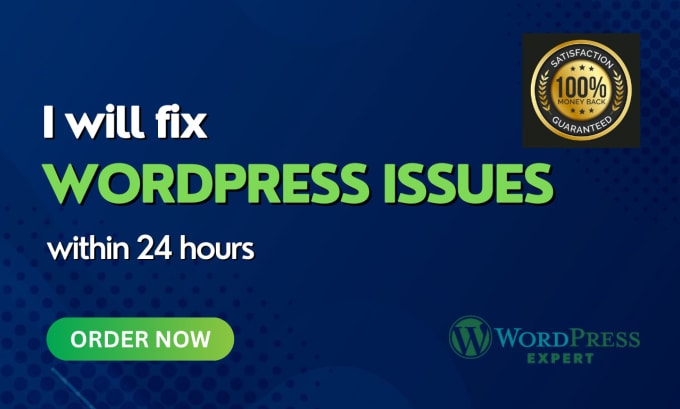 Gig Preview - Fix wordpress issues and wordpress bugs within 24 hours