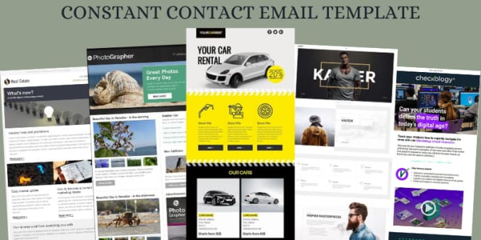 Gig Preview - Design mailchimp, a constant contact newsletter template