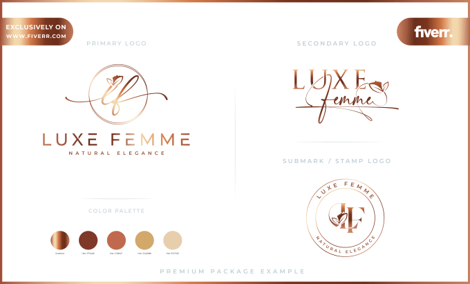 Gig Preview - Do luxury elegant or feminine logo design