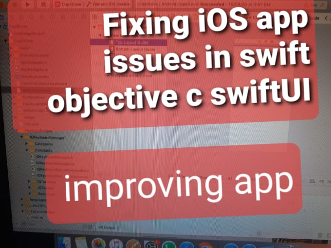 Gig Preview - Fix ios app issue in swift,objective c swiftui