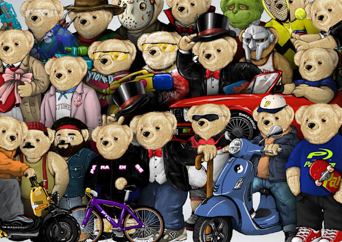 Gig Preview - Create illustration polo bear or other animals with custom outfits