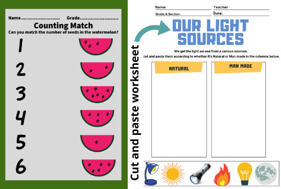 Gig Preview - Custom worksheet for school children