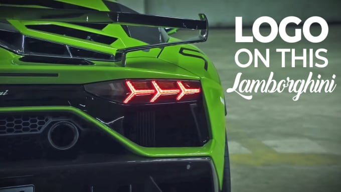 Gig Preview - Add your logo on a real lamborghini video