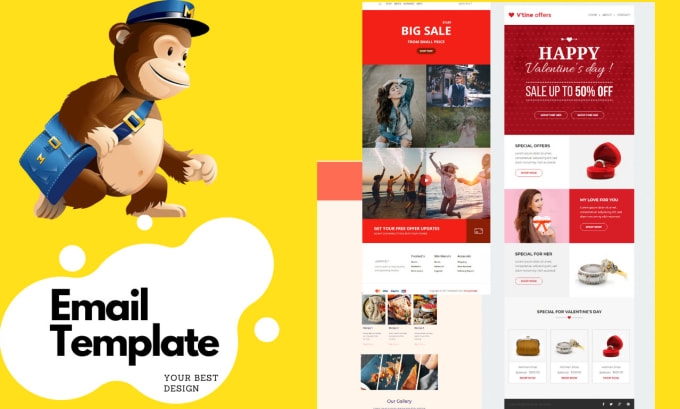 Gig Preview - Design mailchimp email template, automation, newsletter, campaign expert