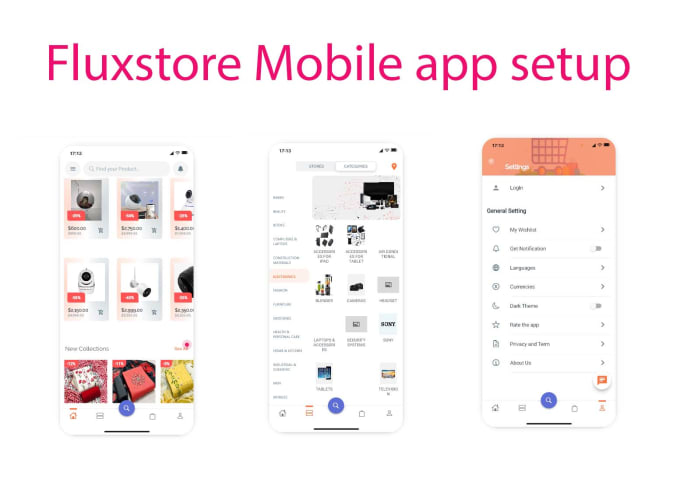 Bestseller - setup fluxstore mobile app