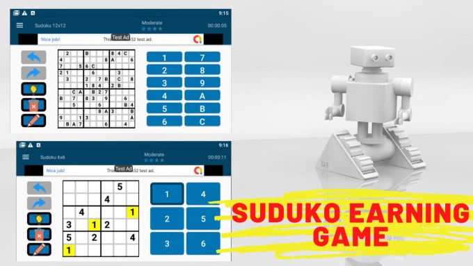 Gig Preview - Create a sudoku earning app for you