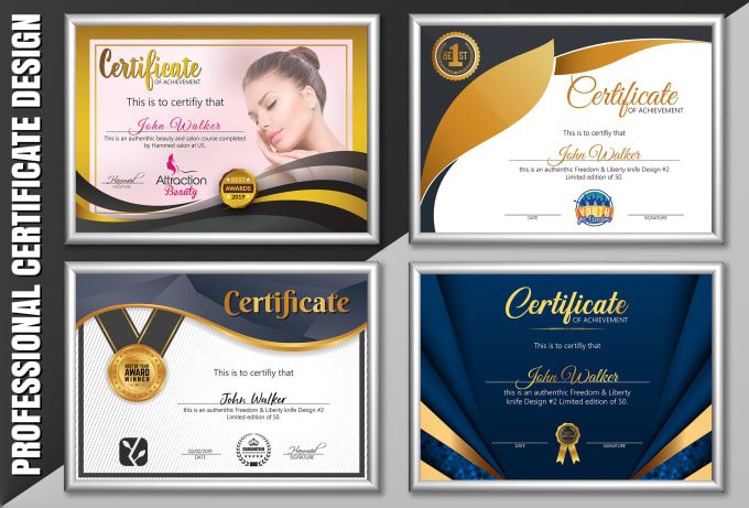 Gig Preview - Do professional certificate design