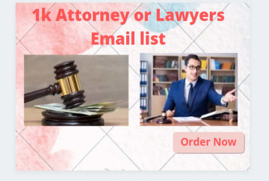 Gig Preview - Collect verified attorney and lawyers email list