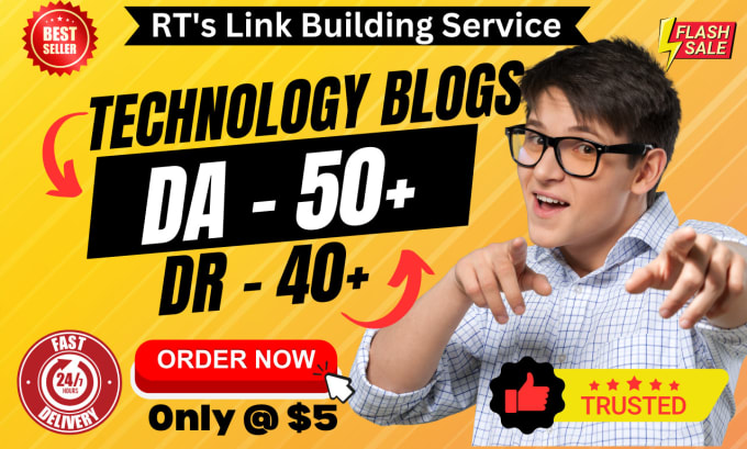 Gig Preview - Do guest posts on da60 technology blogs