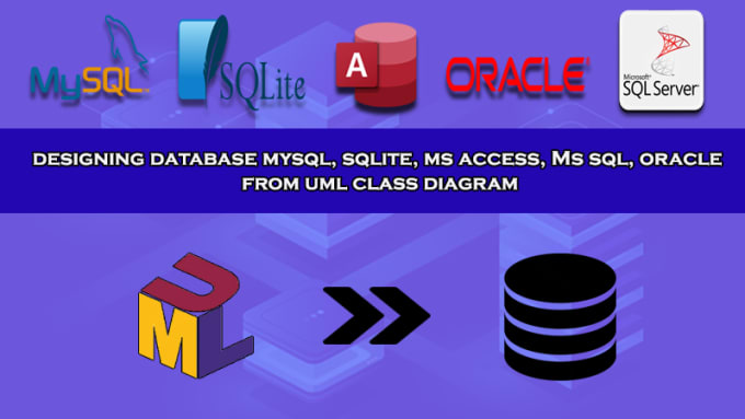 Gig Preview - Design database mysql, sqlite, ms access, ms sql, oracle from uml class diagram