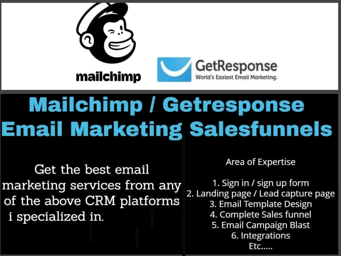 Gig Preview - Provide you marketing automation via mailchimp, getresponse