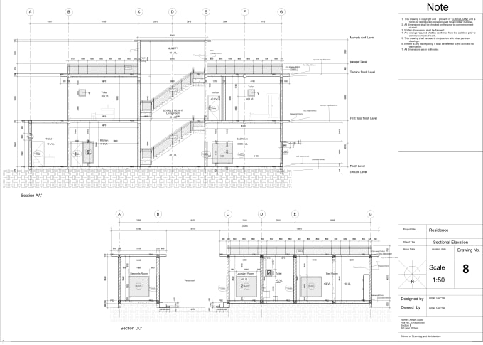 Gig Preview - Design floor plan, elevations and sections for you