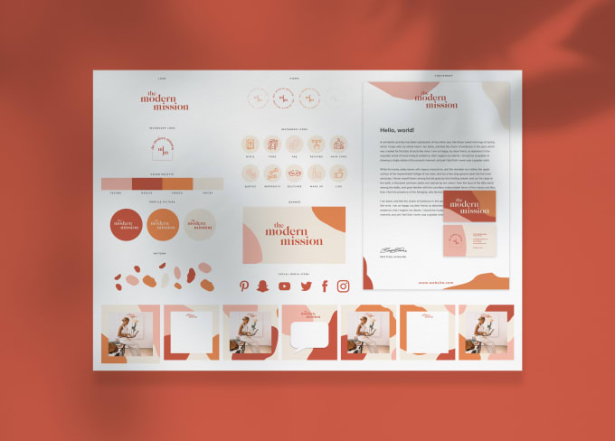 Gig Preview - Create branding kit identity social media kit with your logo