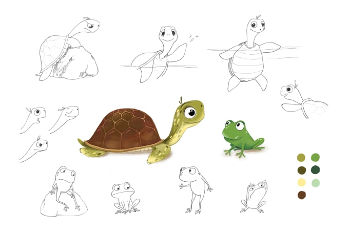 Gig Preview - Make a character design in the children book style