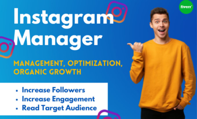 Gig Preview - Be your instagram marketing manager for organic growth