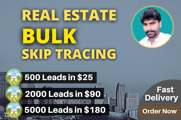 Gig Preview - Do accurate bulk skip tracing for real estate business