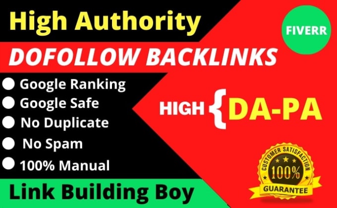 Gig Preview - Build high quality dofollow SEO backlinks  google top ranking