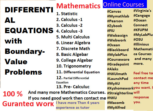 Gig Preview - Assist you in your mathematics courses