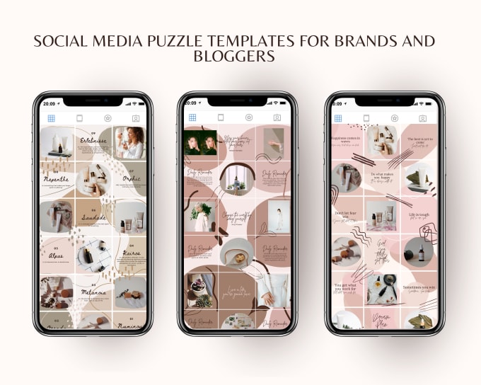 Bestseller - design an instagram puzzle template for your brand or blog