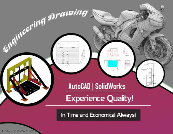 Gig Preview - Help in 3d and 2d modeling on autocad or solidworks