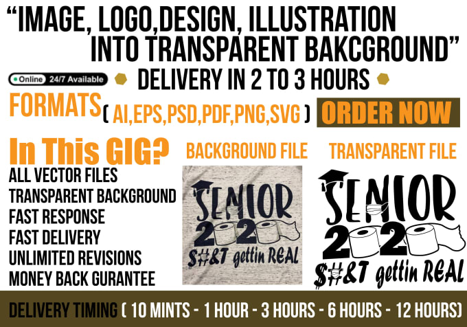 Gig Preview - Vectorize your logo, convert image to vector in transparent background