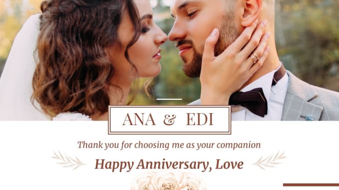 Gig Preview - Design romantic anniversary and birthday greetings video