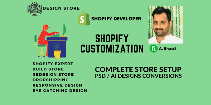 Gig Preview - Build and design any type of shopify store