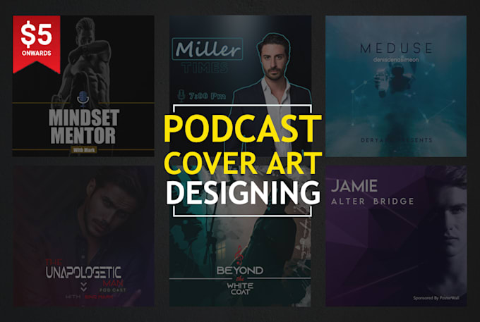 Gig Preview - Make a classy and stunning podcast cover art design