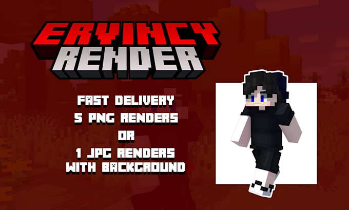 Gig Preview - Create 5 minecraft skin render within 24 hours