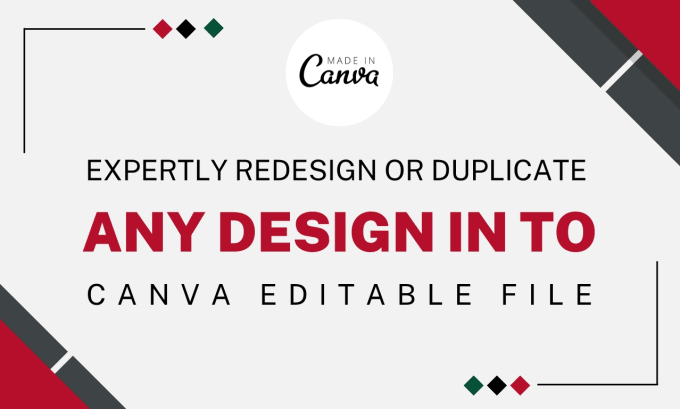 Gig Preview - Redesign or duplicate anything in canva