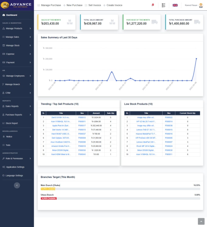 Gig Preview - Install pos accounting  inventory management system CRM