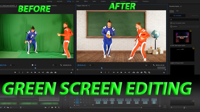 Gig Preview - Do green screen video editing