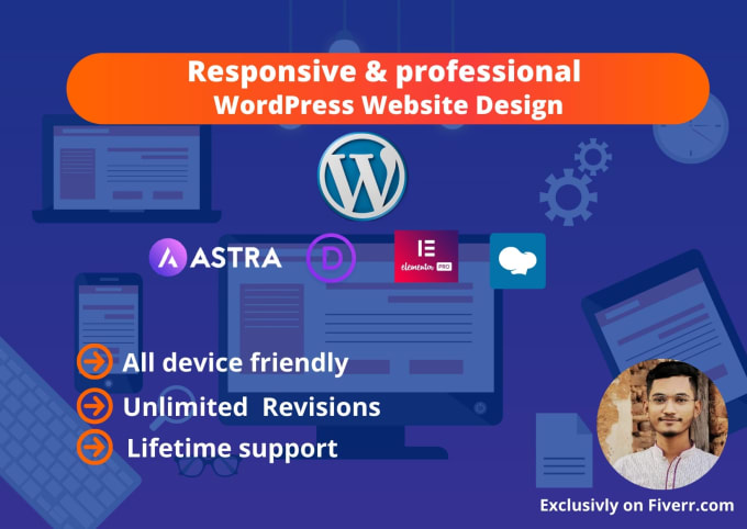 Gig Preview - Design a responsive and professional wordpress website