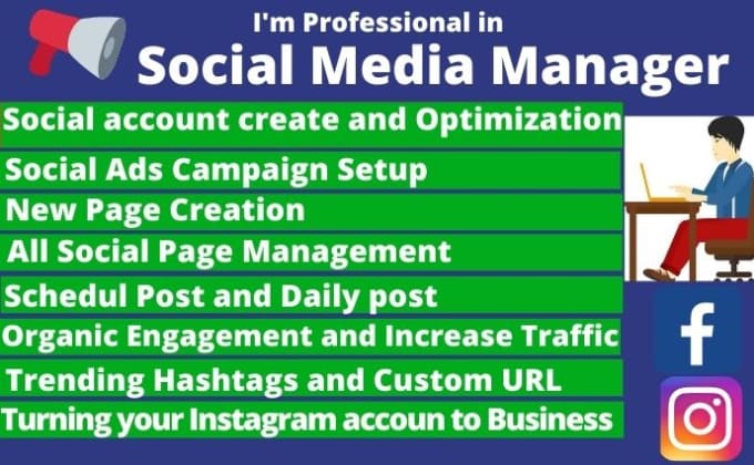 Gig Preview - Be your social media manager and virtual assistant