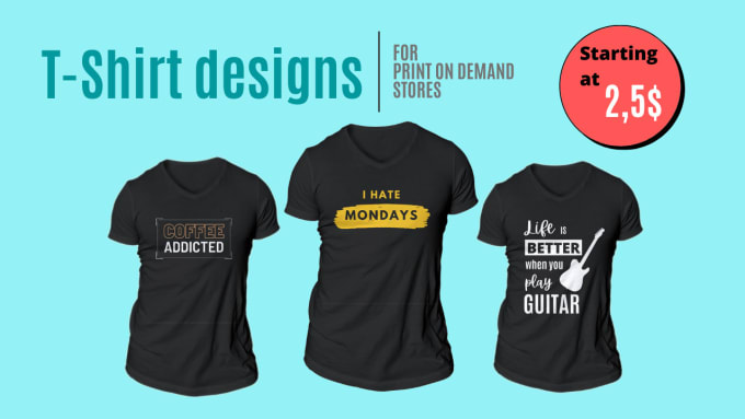 Gig Preview - Create bulk tshirt designs for print on demand