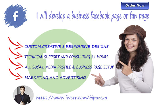 Gig Preview - Develop a business facebook page or fan page