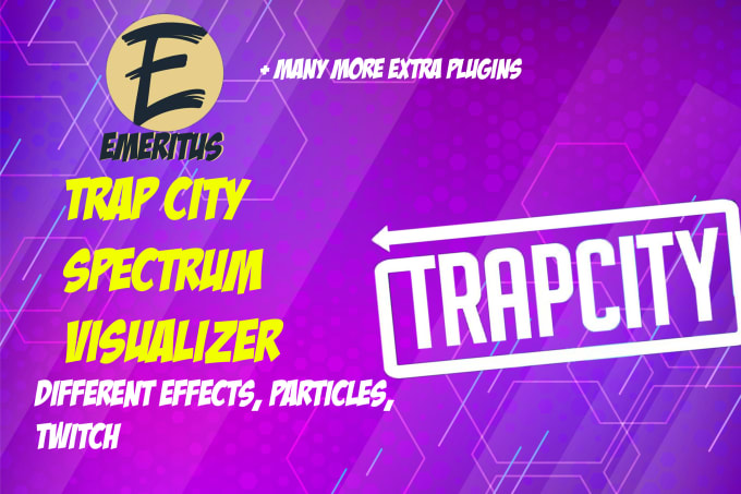 Gig Preview - Create audio react spectrum visualizer like trap city