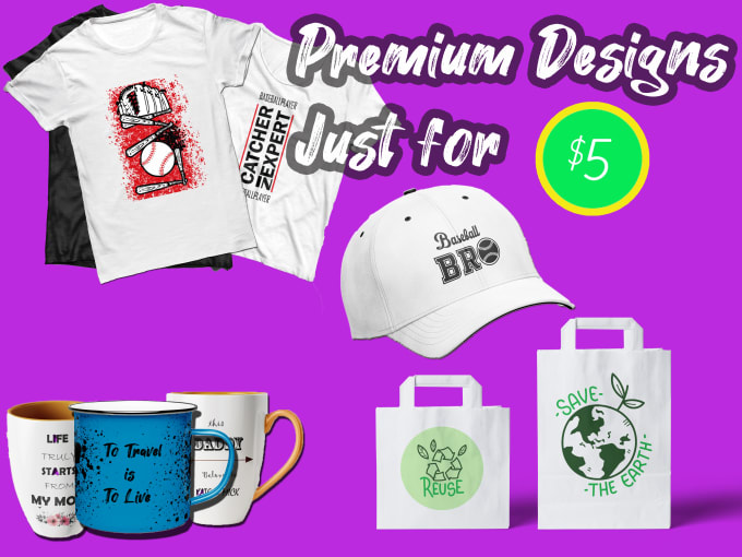 Gig Preview - Design trendy tshirt bags mugs caps in 6 hours