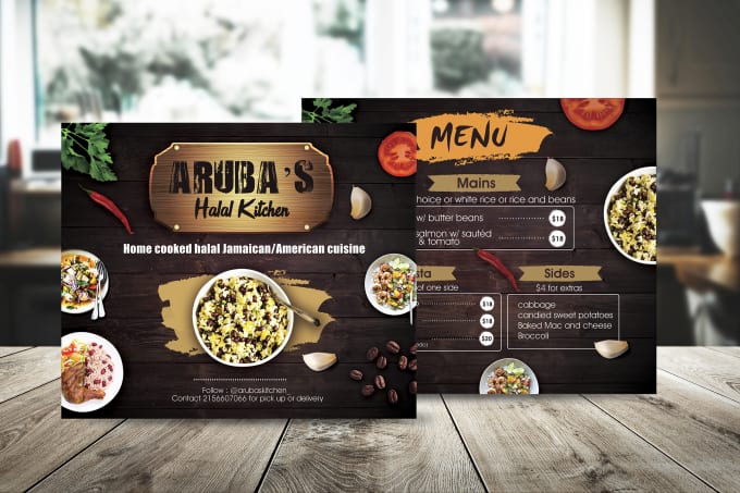 Gig Preview - Design restaurant menu, food menu and digital menu board