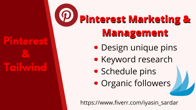 Gig Preview - Be your tailwind pinterest marketing manager