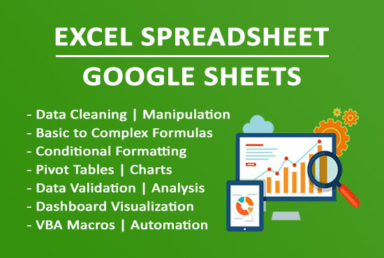 Bestseller - create customized excel spreadsheets, google sheets, reports, and dashboard