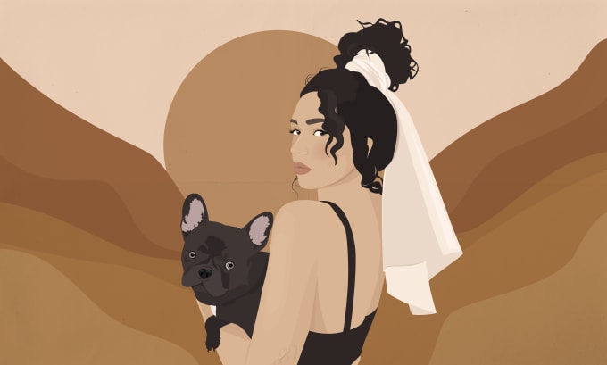 Bestseller - create minimalist vector illustration, classy portrait from your photo