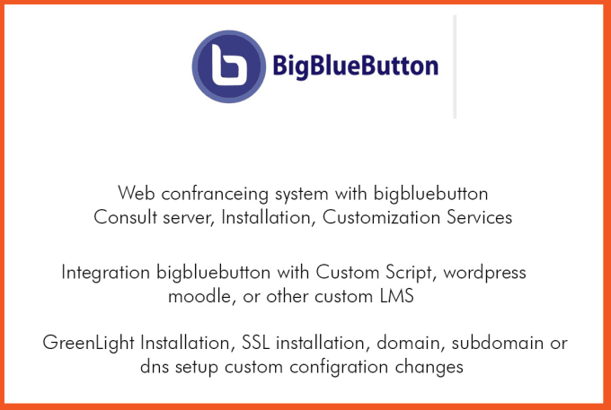 Gig Preview - Jitsi bigbluebutton installation,custom changes, integration