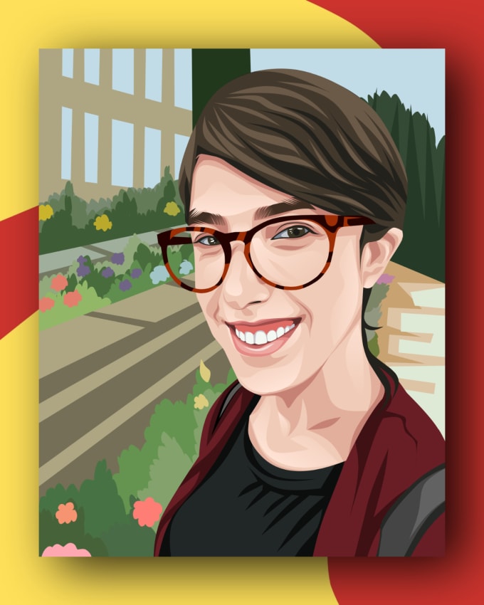 Gig Preview - Draw your photo into amazing vector portrait illustration